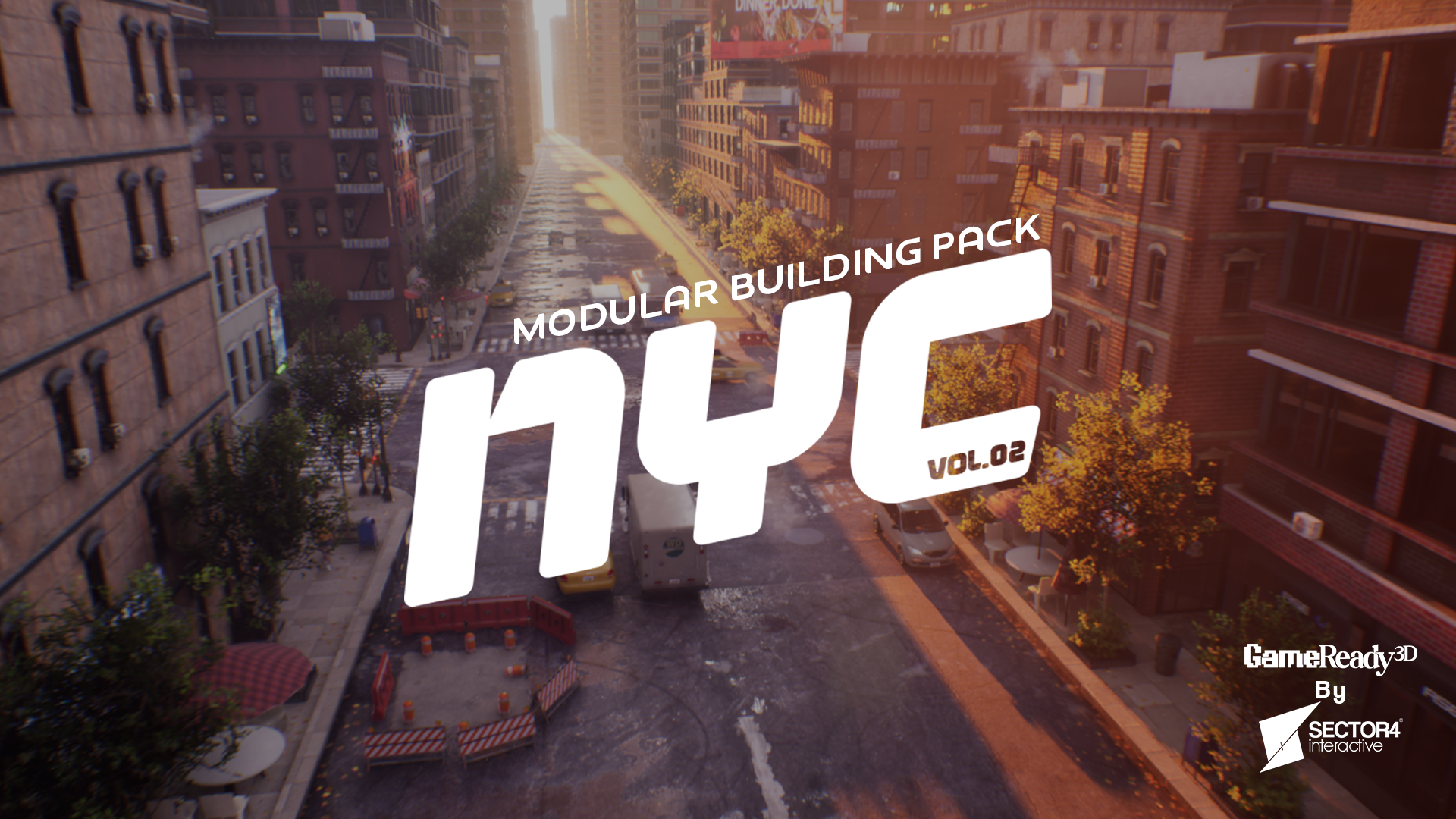 Urban City Modular Environment Pack Vol 2 – NYC Buildings, Streets & Urban Props - Premium 3D Asset Pack featuring capture the essence of new york with the urban city modular environment pack vol. 2, a powerful collection of 202 game-ready 3d models designed for building vibrant, cinematic cityscapes